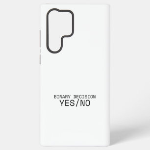 Binaire Beslissing Ja Nee Minimalistische Schrijfm Samsung Galaxy Hoesje