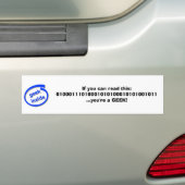 Binaire bumper bumpersticker (Op auto)