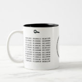 Binaire code AH2009 van de Master Computer Program Tweekleurige Koffiemok (Links)