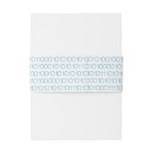 Binaire Code Blauwe Geek Uitnodigingen Wikkel (Achterkant Voorbeeld)