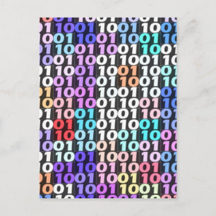 Binaire code briefkaart