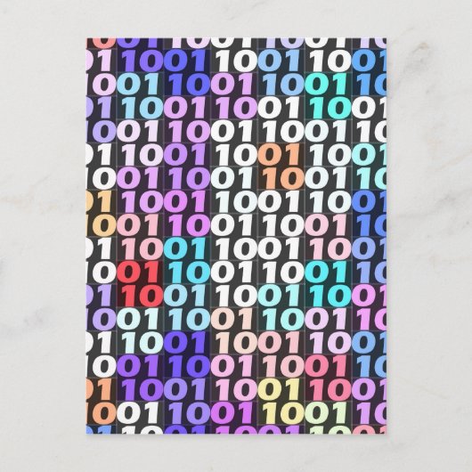 Binaire code briefkaart (Voorkant)