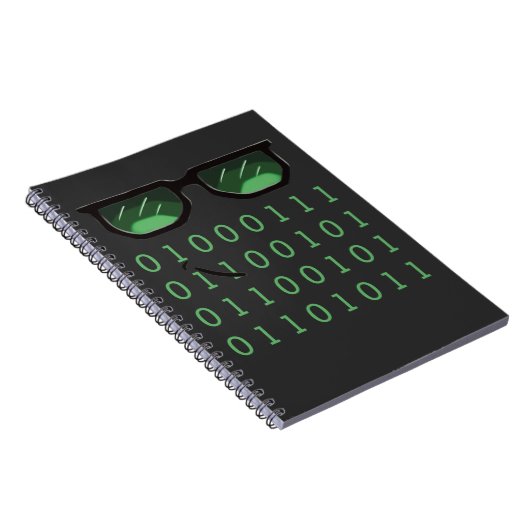 Binaire code Codering geek Notitieboek (Rechterzijde)