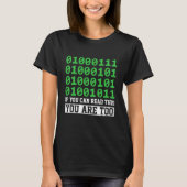 Binaire Code Computer Programmeur T-shirt (Voorkant)