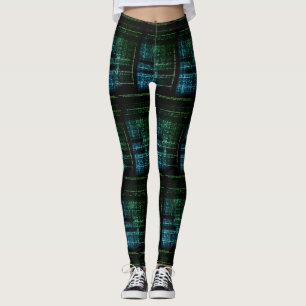Binaire Code Futuristische Leggings – Tech ontmoet