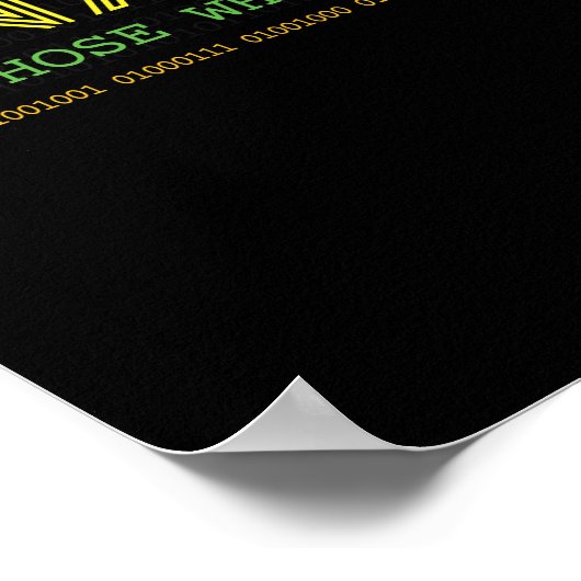 Binaire Code Geek T - shirts van de Computer Nerd Poster (Hoek)