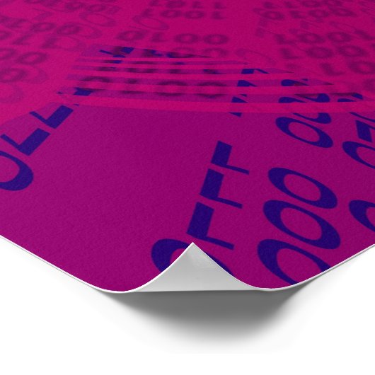 Binaire Code Hi-Tech Abstract Design Poster (Hoek)