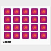 Binaire Code Hi-Tech Abstract Design Vierkante Sticker (Vel)