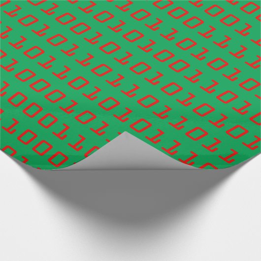 Binaire Code kerstcomputer Cadeaupapier (Hoek)