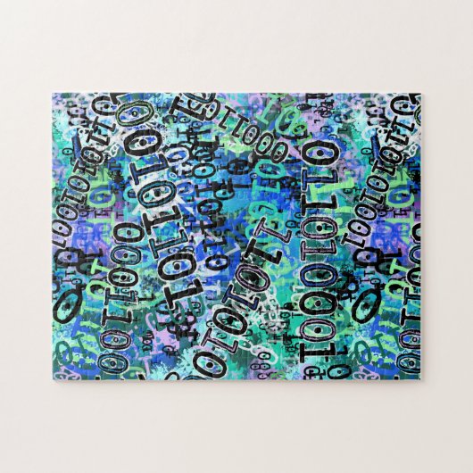 Binaire code legpuzzel (Horizontaal)