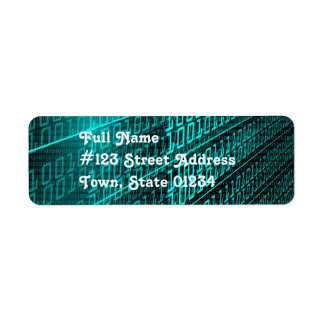 Binaire code mailinglabels etiket