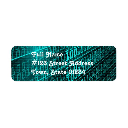 Binaire code mailinglabels etiket (Voorkant)