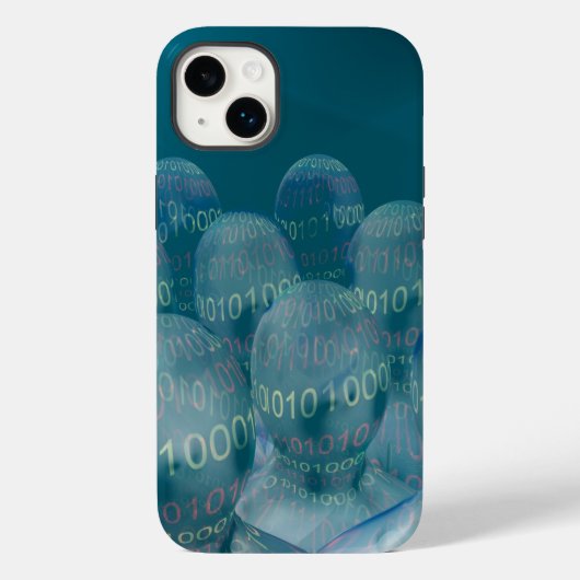binaire code , man en digitale communicatie Case-Mate iPhone case (Achterkant)