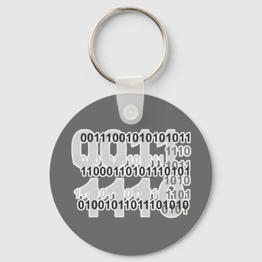binaire code ontwerp sleutelhanger (Voorkant)