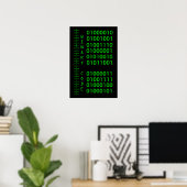 Binaire code poster (Thuiskantoor)