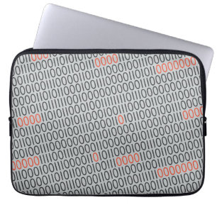 BINAIRE CODE - rode gegevens Laptop Sleeve