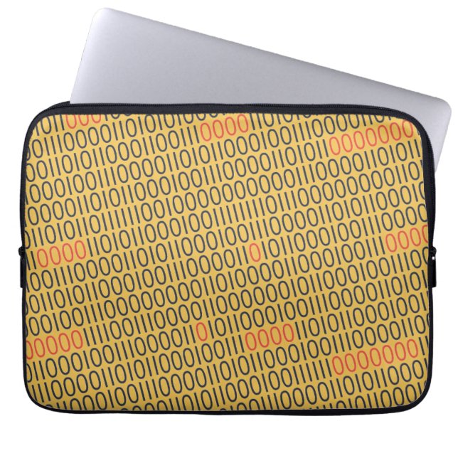 BINAIRE CODE rode hooglichten op elke kleur Laptop Sleeve (Voorkant)
