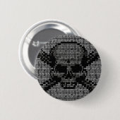 Binaire Code Ronde Button 5,7 Cm (Voorkant /achterkant)