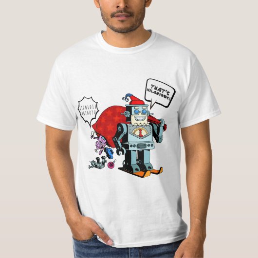 Binaire Code Sinterklaas Robot, dat is hilarisch T-shirt (Voorkant)