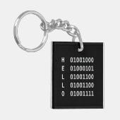 Binaire code sleutelhanger (Voorkant Links)