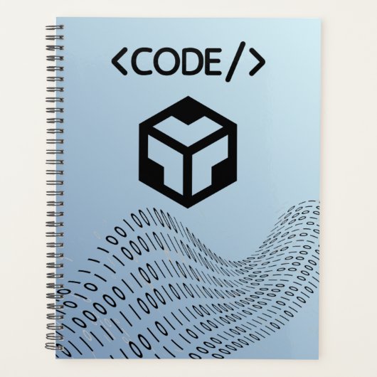Binaire code Spiraal Planner - Modern ontwerp (Voorkant)