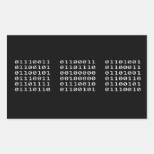 Binaire code sticker