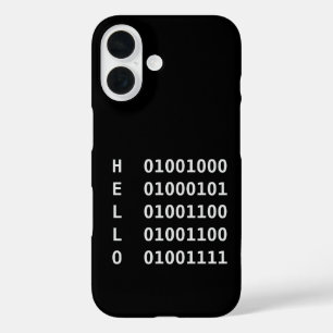 Binaire Code Telefoonkoffer iPhone 16 Hoesje