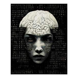 binaire code van het matrixMan Perfect Poster