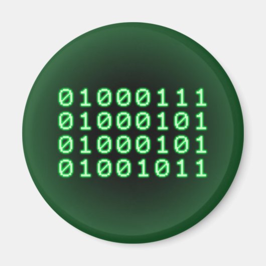 Binaire code voor GEEK Magneet (Voorkant)