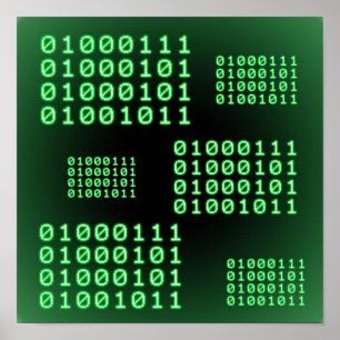 Binaire code voor GEEK Poster