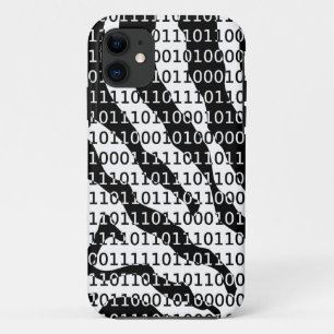 Binaire code zwart-wit Zebra iPhone 11 Hoesje