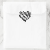 Binaire code zwart-wit Zebra Hart Sticker (Tas)