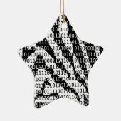 Binaire code zwart-wit Zebra Keramisch Ornament (Rechts)