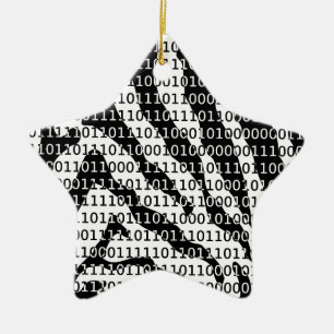 Binaire code zwart-wit Zebra Keramisch Ornament