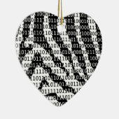 Binaire code zwart-wit Zebra Keramisch Ornament (Rechts)