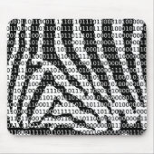 Binaire code zwart-wit Zebra Muismat (Voorkant)