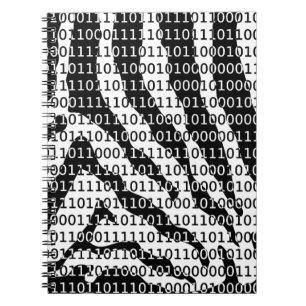 Binaire code zwart-wit Zebra Notitieboek