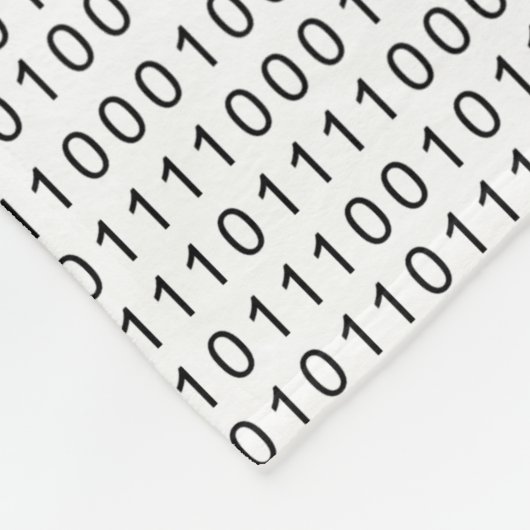 Binaire code zwarte witte strepen fleece deken (Hoek)