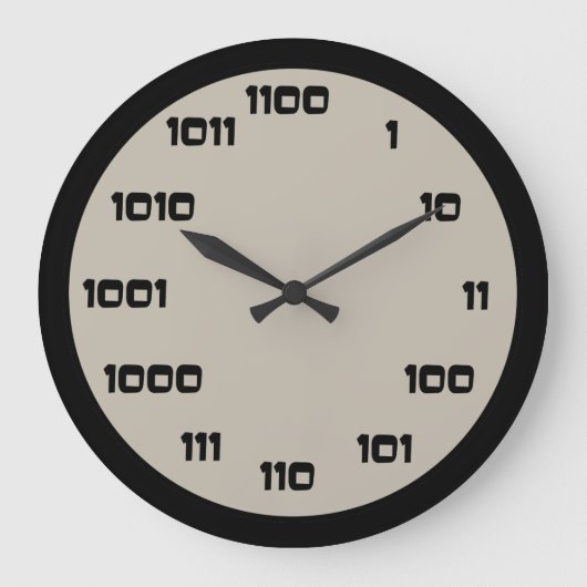 Binaire codeklok grote klok (Voorkant)