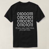 Binaire codeprogramma Funny Developer Ge T-shirt (Design voorkant)