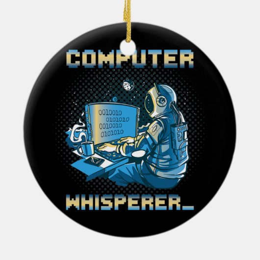 Binaire Codering Computer Whisperer Programmer Keramisch Ornament (Achterkant)