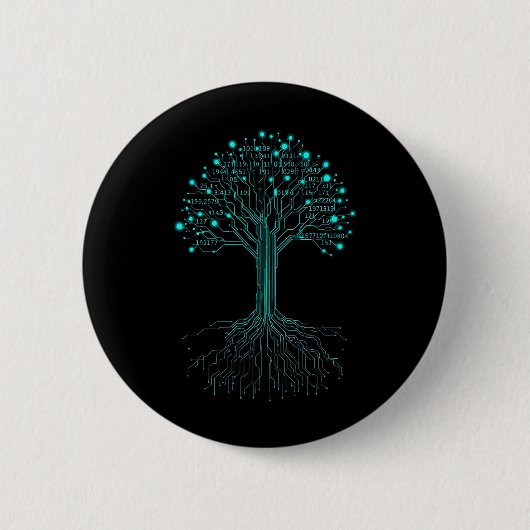 Binaire codering programmeur Grafisch ontwerp voor Ronde Button 5,7 Cm (Voorkant)
