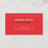 Binaire Codes voor geek Web Developer Computer Sci Visitekaartje (Achterkant)