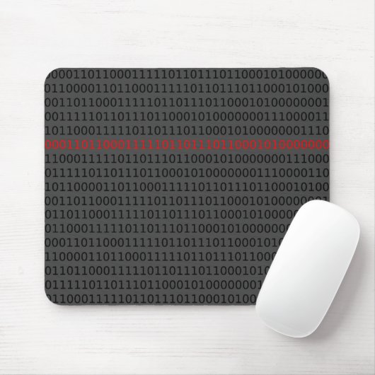 Binaire Computer Code Programmer Docer 0 en 1 Muismat (Met muis)