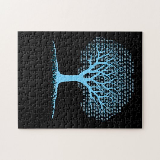 Binaire computercode T-shirt Legpuzzel (Horizontaal)