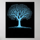 Binaire computercode T-shirt Poster (Voorkant)