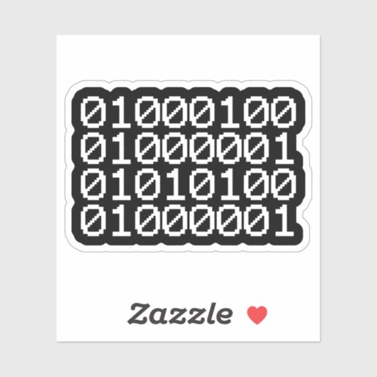 BINAIRE GEGEVENS STICKER (Vel)