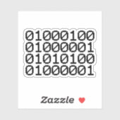 BINAIRE GEGEVENS STICKER (Vel)