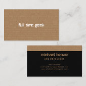 Binaire getallen van de Kunstmatige Inlichtingenco Visitekaartje (Voorkant / Achterkant)