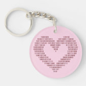 binaire hartcode sleutelhanger (Voorkant)